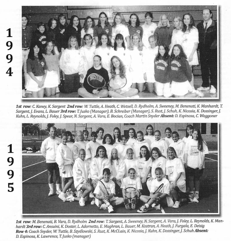 1994-1995 Girls Varsity Tennis Tea