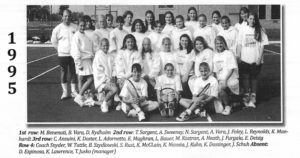 1995 Girls Varsity Tennis Tea
