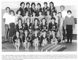 Team of Distinction 1985, 86, 87 Varisty Girls Swimming and Diving Team